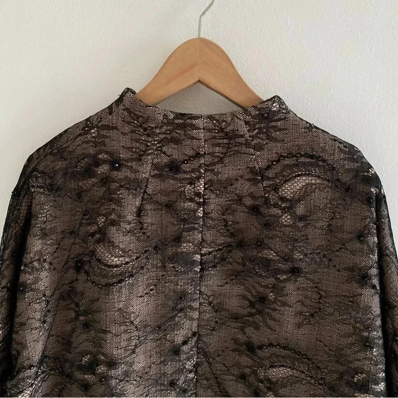 Chico's Lace-Embellished Jacket Sz 3 (16-18/XL) - Picture 9 of 13